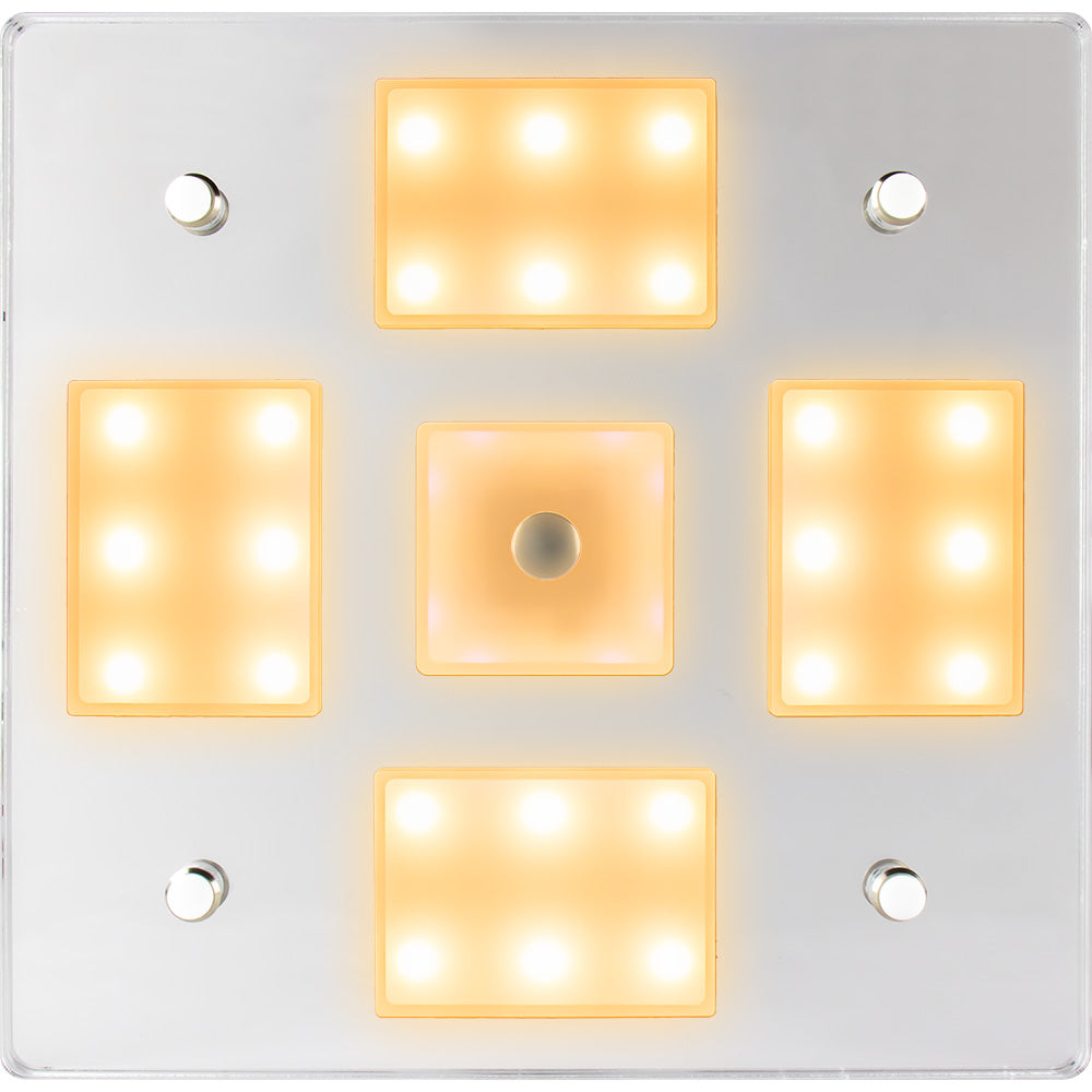 SeaDog Square LED Mirror Light wOnOff Dimmer  White  Blue 4018403 Main image