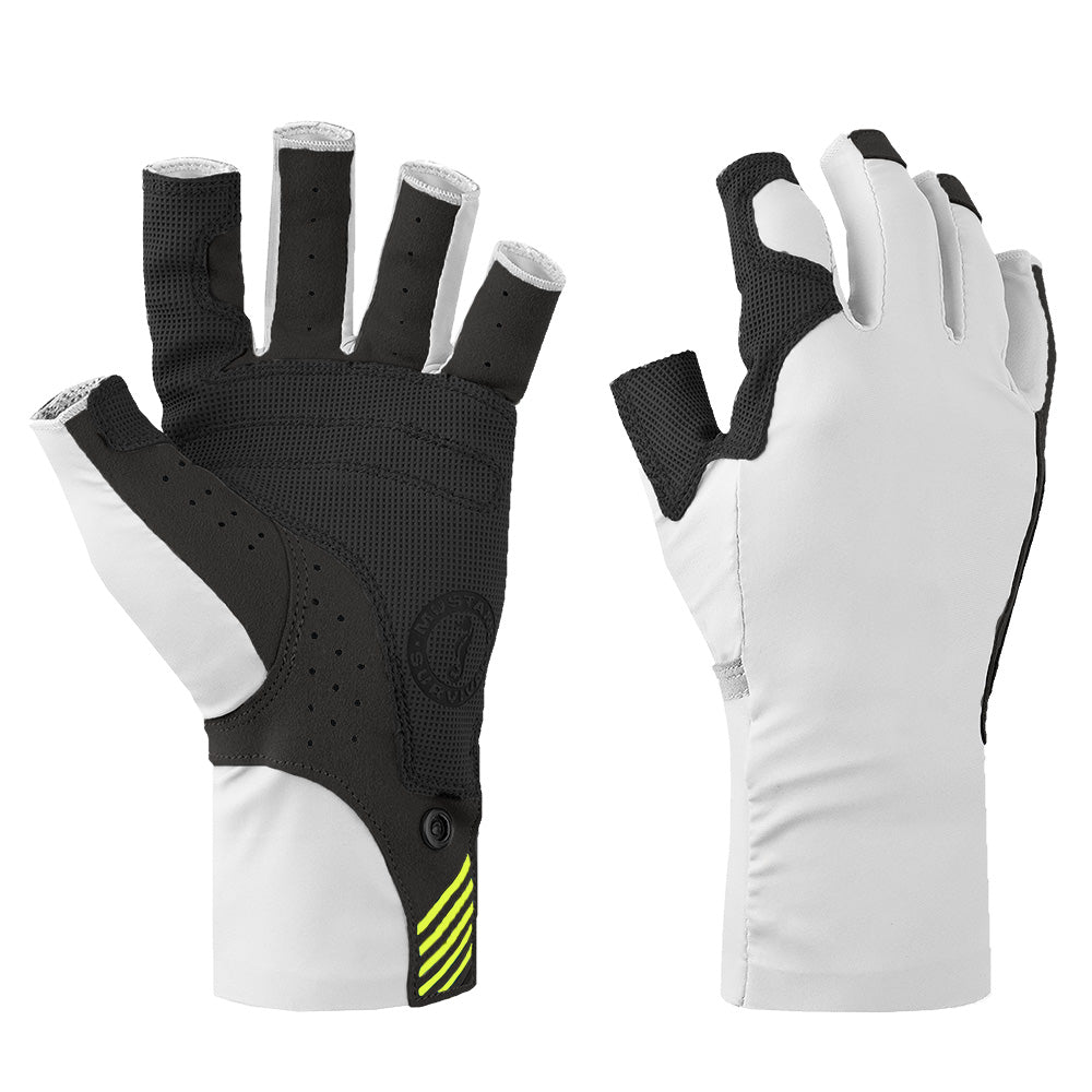 Mustang Traction UV Open Finger Gloves  White  Black  Small MA6007267S267 Main image