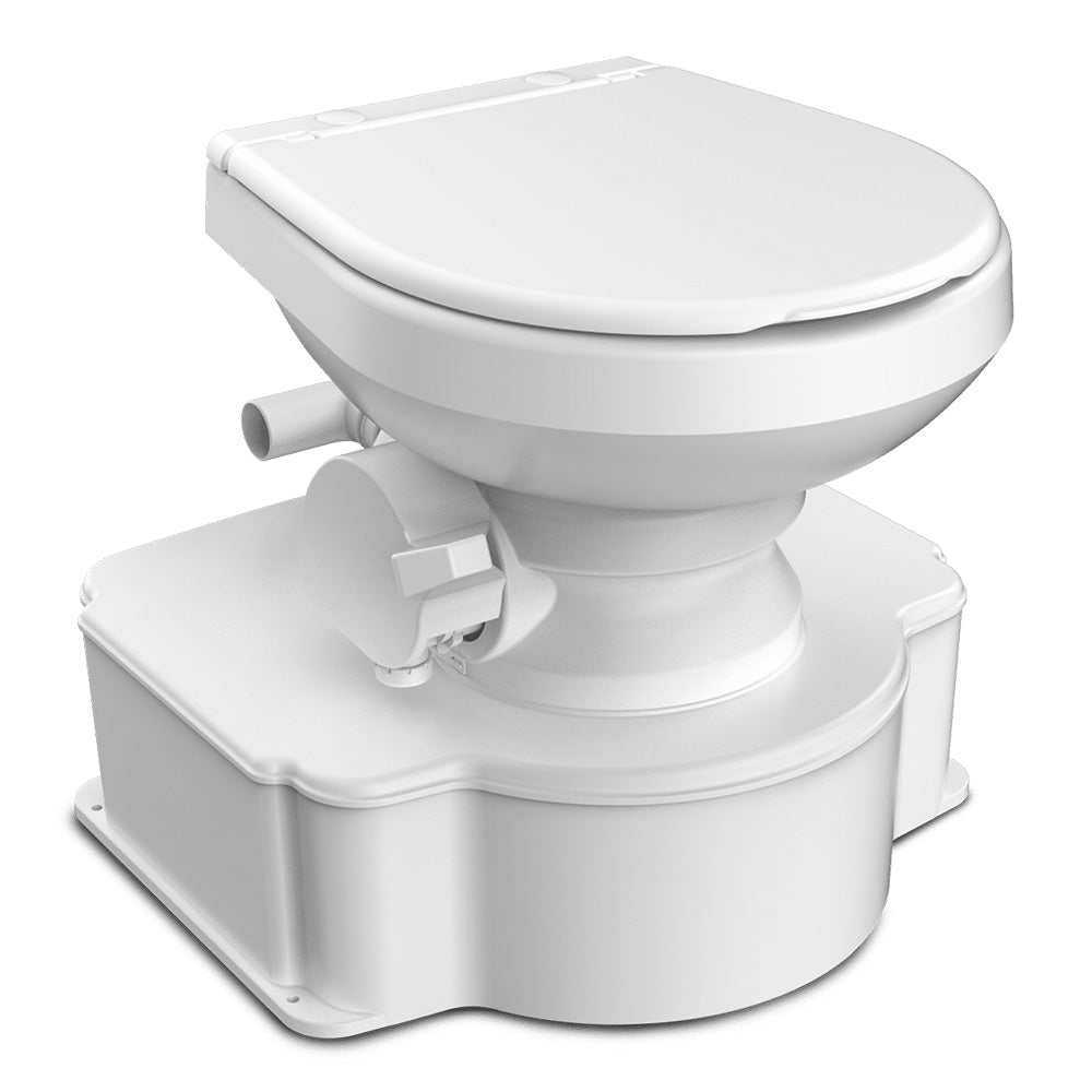 Dometic White M65 Marine Gravity Toilet  Standard Seat Size wFoot Pedal 312070001 Main image