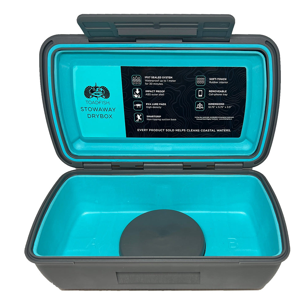 Toadfish Stowaway Dry Box wSmart Grip  Cell Phone Tray Insert 1139 Main image