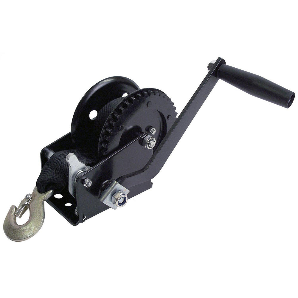Attwood 1200 lb Single Drive Winch  2 x 20 Nylon Strap 111494 Main image