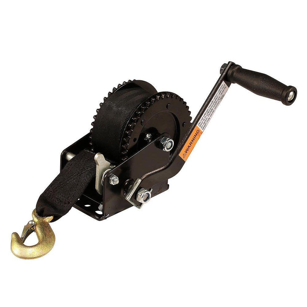 Attwood 2000 lb Dual Drive Winch  2 x 20 Nylon Strap 111954 Main image