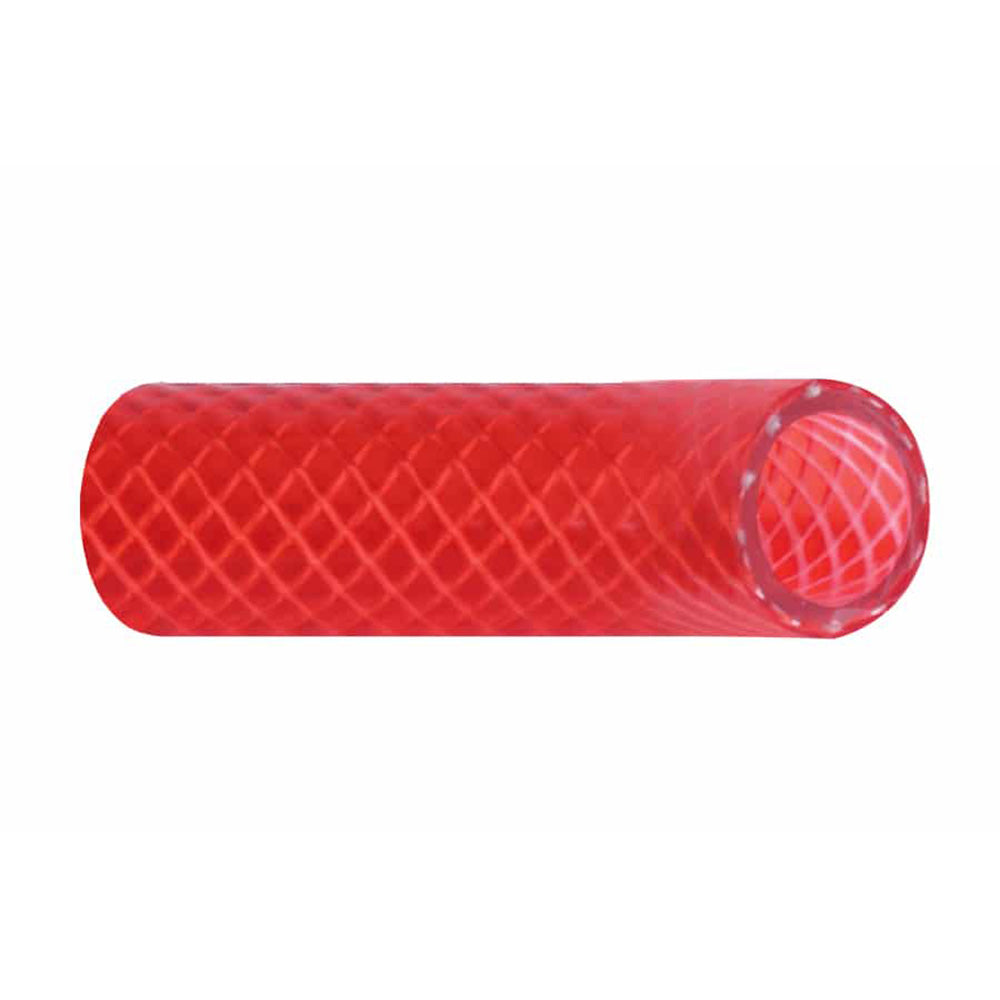 Trident Marine 34 x 50 Boxed Reinforced PVC FDA Hot Water Feed Line Hose  Drinking Water Safe  Translucent Red 1660346 Main image