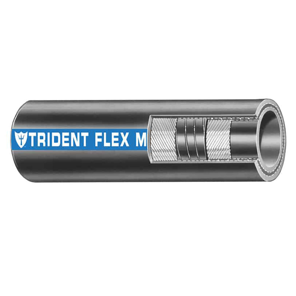 Trident Marine 112 x 50 Coil Flex Marine Wet Exhaust  Water Hose  Black 2501126 Main image