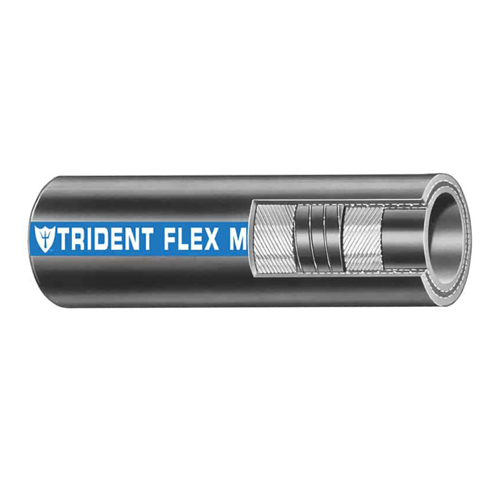 Trident Marine 114 x 50 Coil Flex Marine Wet Exhaust  Water Hose  Black 1001146 Main image