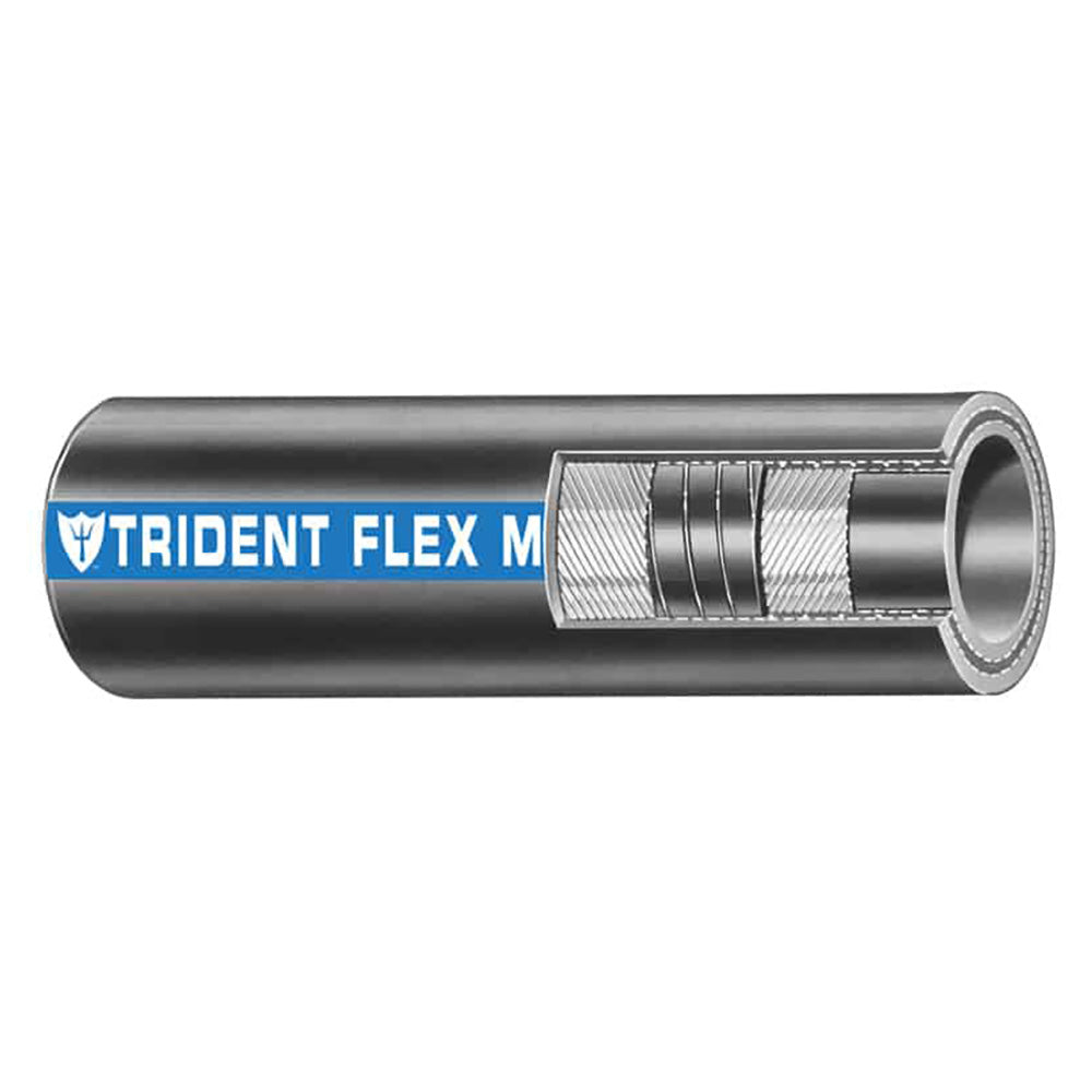 Trident Marine 34 x 50 Coil Flex Marine Wet Exhaust  Water Hose  Black 1000346 Main image