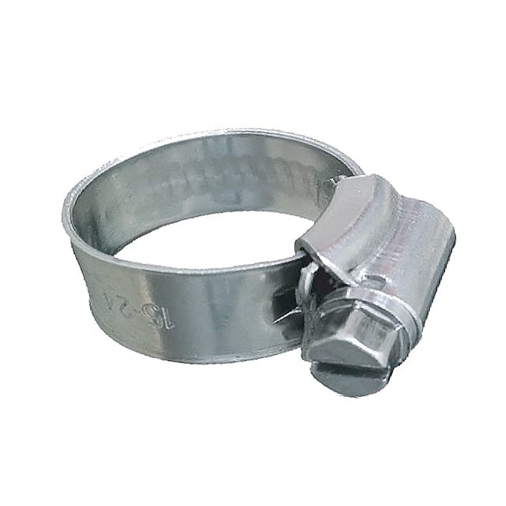 Trident Marine 316 SS NonPerforated Worm Gear Hose Clamp  38 Band  11322532 Clamping Range  10Pack  SAE Size 6 7050381 Main image