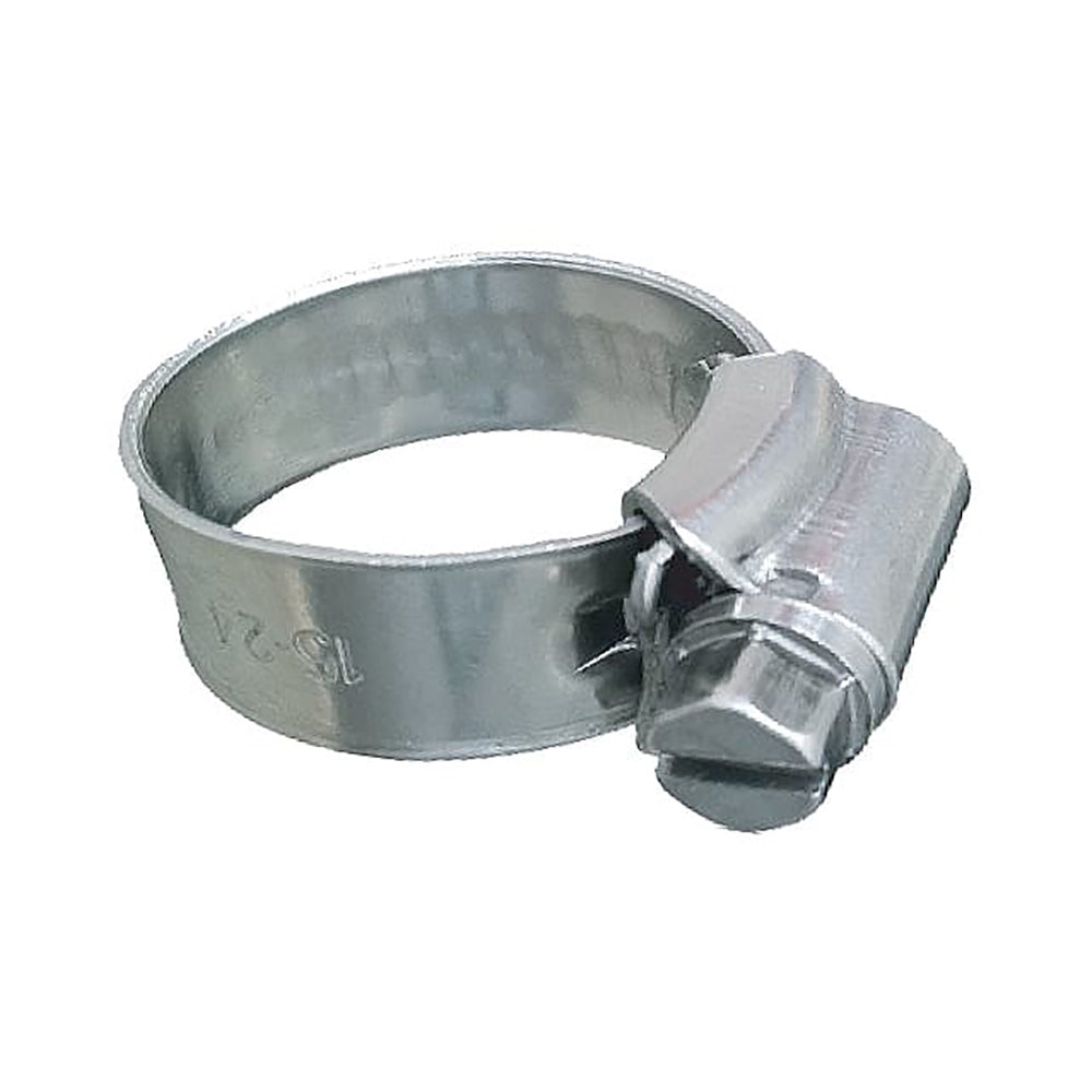 Trident Marine 316 SS NonPerforated Worm Gear Hose Clamp  38 Band  7162132 Clamping Range  10Pack  SAE Size 4 7050561 Main image