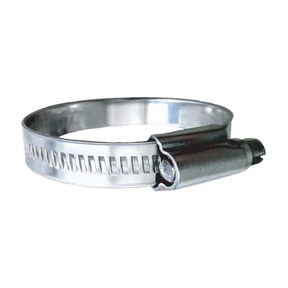 Trident Marine 316 SS NonPerforated Worm Gear Hose Clamp  1532 Band  58  1516 Clamping Range  10Pack  SAE Size 8 7100121 Main image