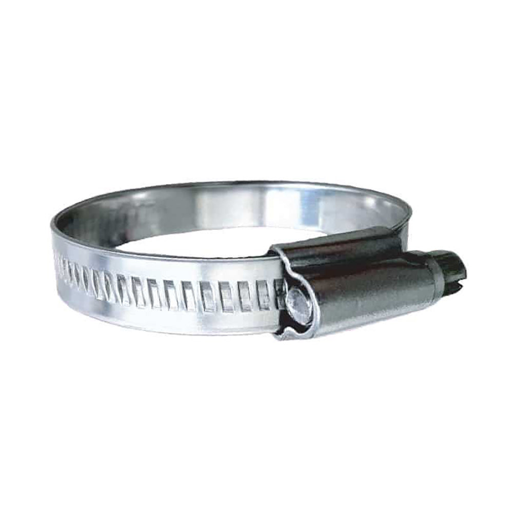 Trident Marine 316 SS NonPerforated Worm Gear Hose Clamp  1532 Band  34  118 Clamping Range  10Pack  SAE Size 10 7100581 Main image