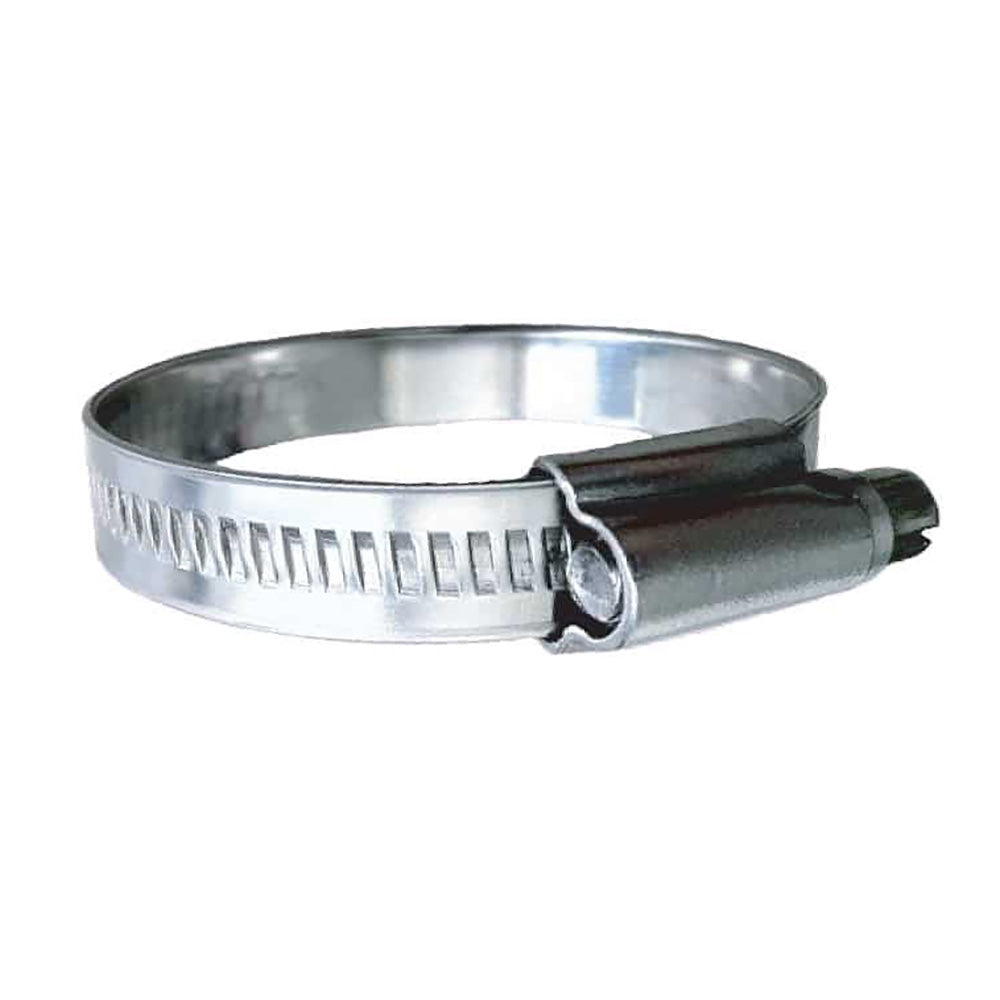 Trident Marine 316 SS NonPerforated Worm Gear Hose Clamp  1532 Band  1116  112 Clamping Range  10Pack  SAE Size 16 Main image