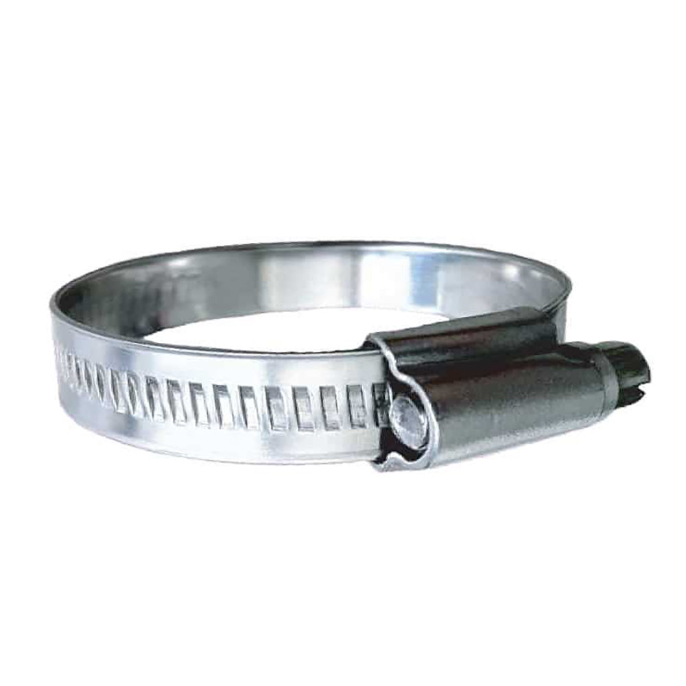 Trident Marine 316 SS NonPerforated Worm Gear Hose Clamp  1532 Band  134  214 Clamping Range  10Pack  SAE Size 28 Main image