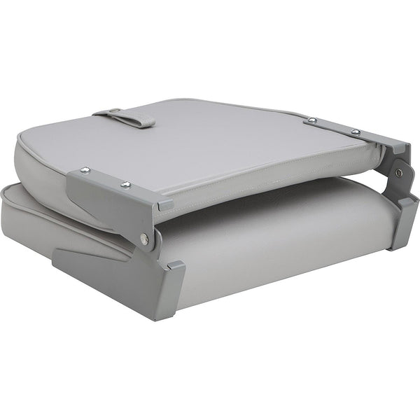 Attwood SwivlEze Low Back Padded Flip Seat  Grey 98395GY