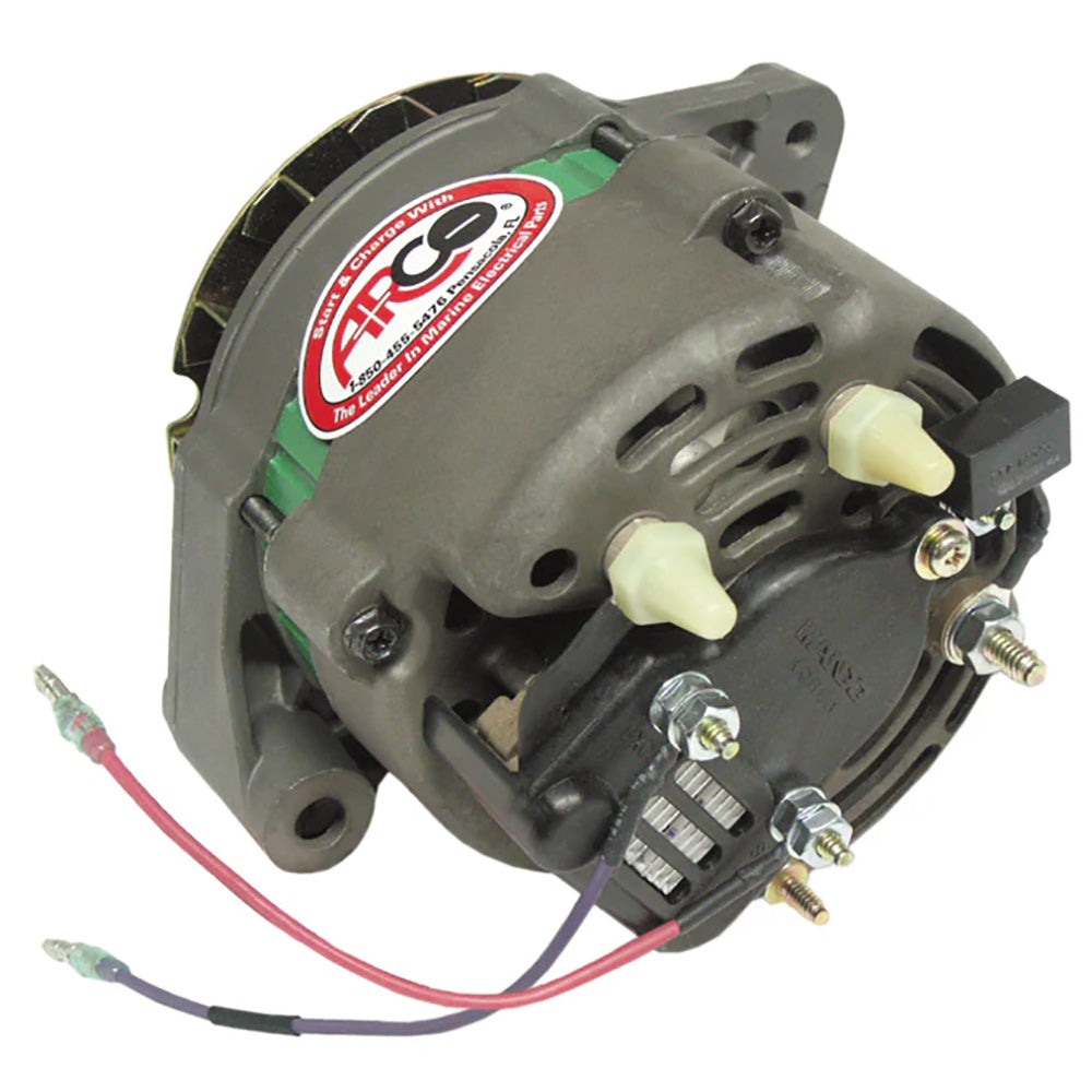 ARCO Marine Premium Replacement Alternator wMultiGroove Serpentine Pulley  12V  65A 60060 Main image