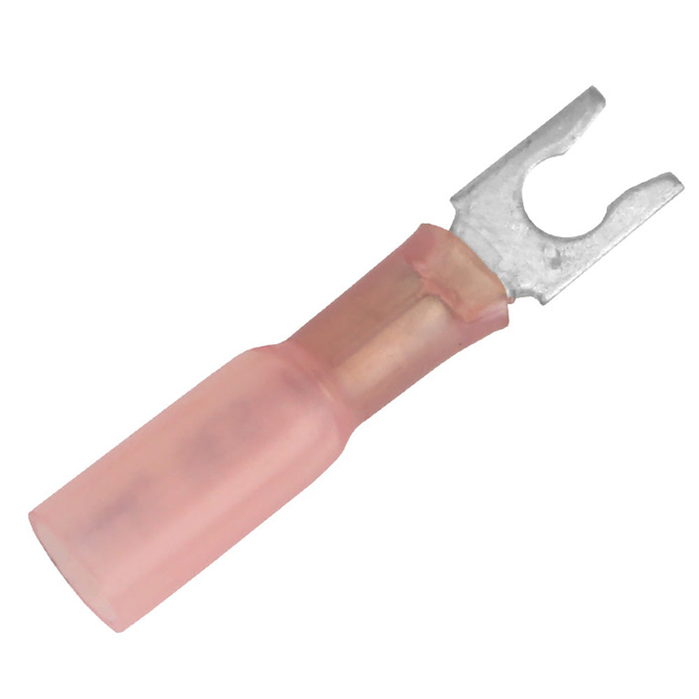Pacer 2218 AWG Heat Shrink Spade Terminal  8 Stud Size  100 Pack TE188SLF100 Main image