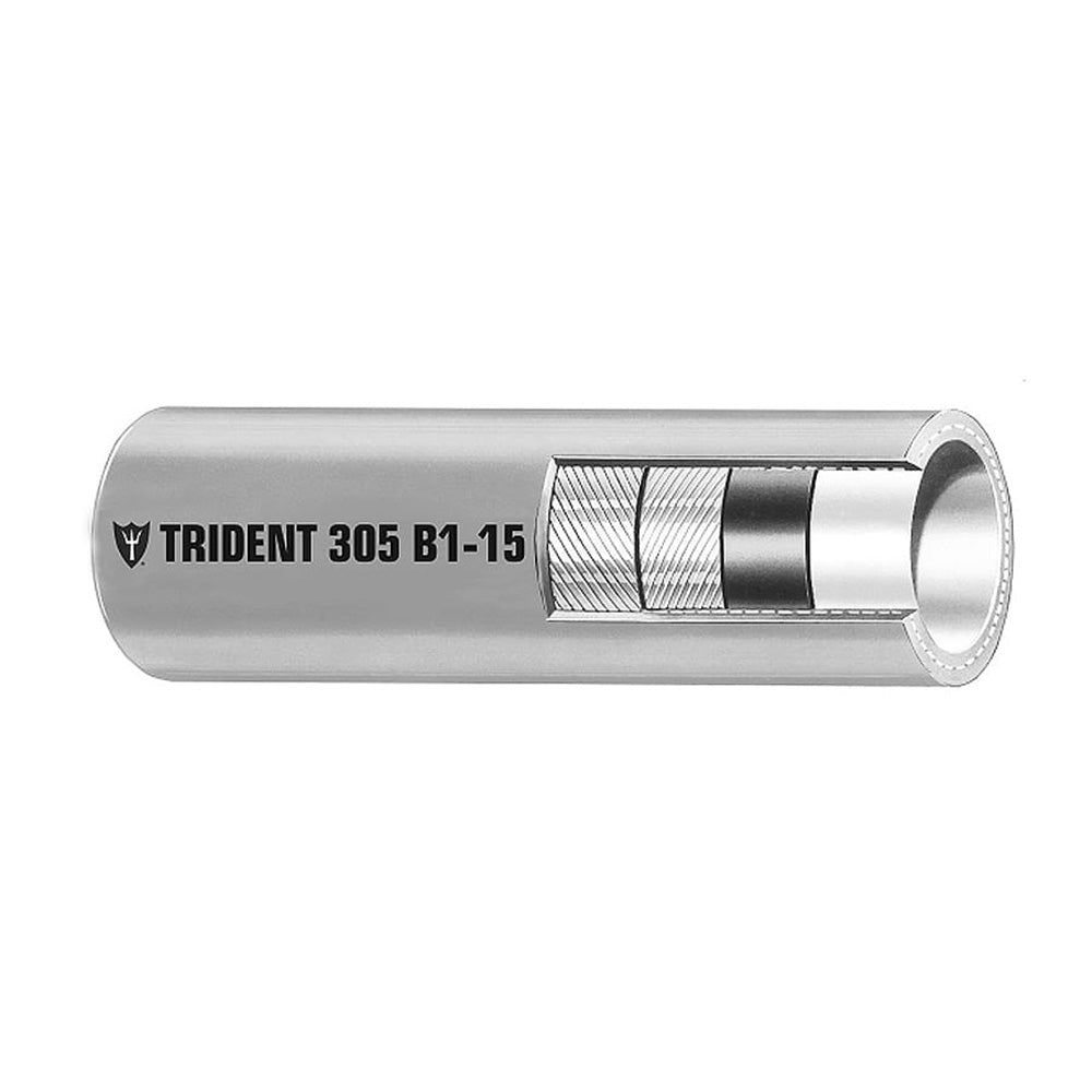Trident Marine 38 Barrier Lined B115 EPA Compliant Outboard Fuel Line Hose  Gray  Sold by the Foot 3050386FT Main image
