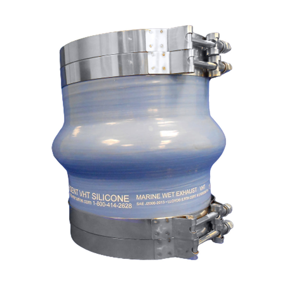 Trident Marine Blue Silicone Wet Exhaust Hump w4 TBolt Clamps  8 ID x 8 Length 272V8000SS Main image