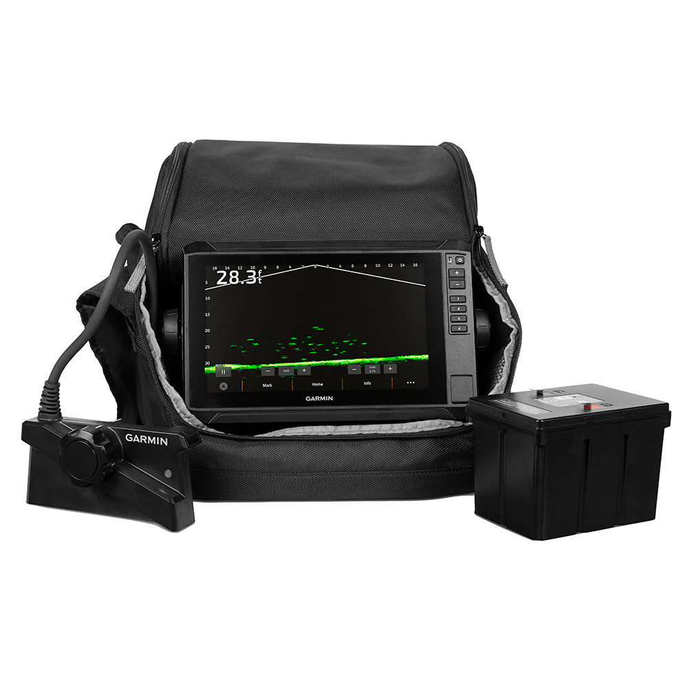 Garmin ECHOMAP UHD2 93SV LiveScope Plus Ice Fishing Bundle LI wECHOMAP UHD2 93sv LiveScope Plus System  Lithiumion Main image